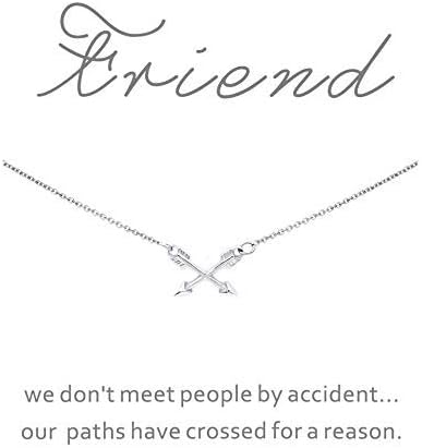 Best Friend Cross Arrow Infinity Love Necklace 16K Gold Plated