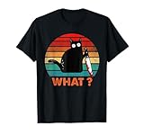 Retro Vintage Cat What? tees