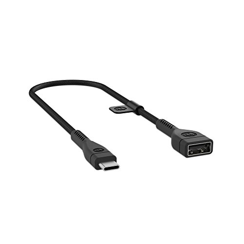 mophie PRO Cable - Micro USB 3.0 USB-A to USB-C Adapter to Connect USB-A Devices to Your USB-C Laptop or Smartphone -Black