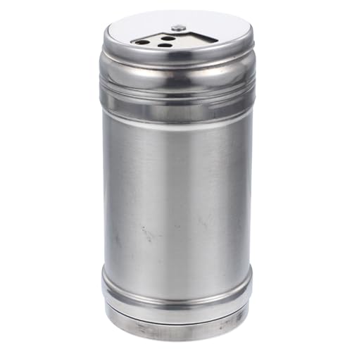 STOBAZA Cooking Shaker Pepper Salt Sugar Spice Powder Bottle Stainless Steel Seasoning Jar Metal Material Perfect for Kitchen and Outdoor Bbq Random Color