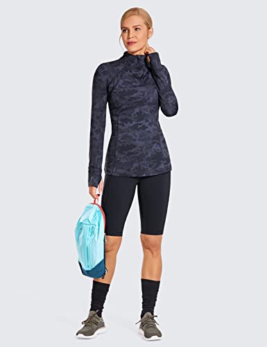 CRZ YOGA Women's Naked Feeling Long Biker Shorts - 10'' High Waisted Workout Gym Running Spandex Shorts Side Pockets3