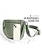 Crescent Bag for Women and Men, Fashion Medium Nylon Folding Crescent Moon Single Shoulder Bag with Adjustable Strap (Bean Green)