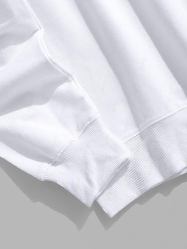 ZAFUL Men's Graphic Sweatshirts Long Sleeve Crewneck Vintage Printed Streetwear Casual Drop Shoulder Pullover Tops4