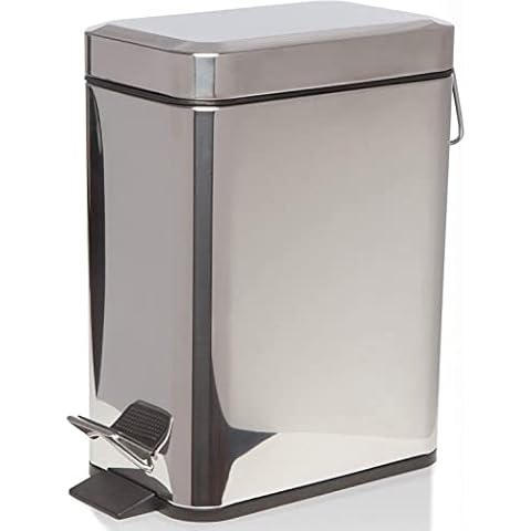5L Slim Pedal Bin with Brush Holder Cover