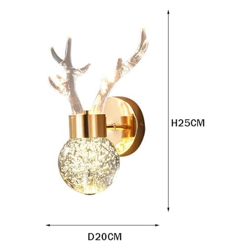 Lámpara de pared LED cristal blanco cálido 3000K dorada 2