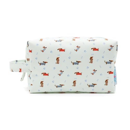 PONETTE - Neceser Infantil, Perritos, Huellas, Niño, Niña, Juvenil, Divertido, Bolsa de Aseo, Neceser Viaje, Estuche, Marca Española