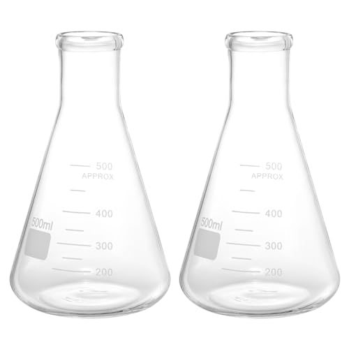 Fiole Erlenmeyer 500 ml PATIKIL récipient graduation imprimée expérimentation chimie