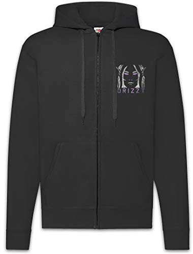 Sweat à capuche Dark Elf Face Urban Backwoods pour homme avec fermeture éclair