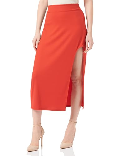 Jupe en tricot NAEMI rouge la pièce midi XL idéale pour vos sorties