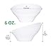 PLASTICPRO Disposable Angled Plastic Bowls Round Small Serving Bowl, Elegant for Party's, Snack, or Salad Bowl, White, Pack of 8