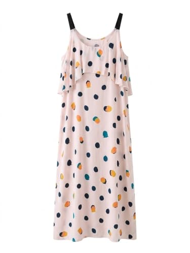 Chemise de nuit d'été grande taille femme coton soie respirante larges bretelles
