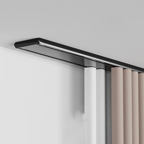 Luxurious Heavy-Duty Double Track Ceiling Curtain Rails - Silent Room Divider for Living Room & Bedroom - White, 100cm (3.3ft) - Durable & Elegant Design