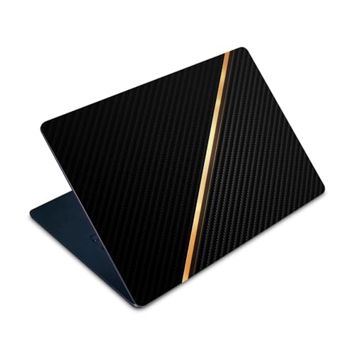 Peau autocollante MacBook Air 15 anti-rayures au style fibre de carbone or Alyn Spiller