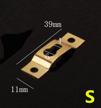 Image of 30pcs Photo Frame Hook Wall Mounted Mirror Picture Hanging Buckle Metal Keyhole Hanger Fasteners Hardware Accessories