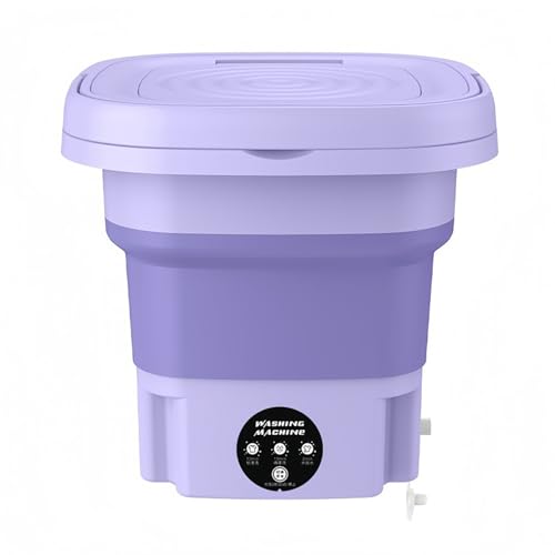 12L Portable washing machine for Washing Baby Clothes, Underwear, Suitable for Camping, RV, Travel, Small Spaces(UK power-purple)