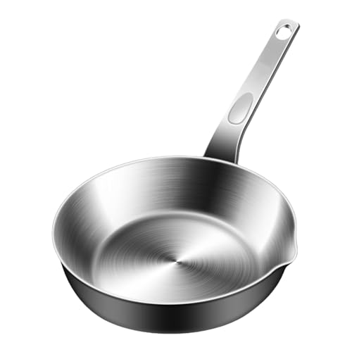 YUPEIUKLI Sartén Miniatura 3 Capas, de Acero Inoxidable 316, para una Sola ración, con Boquilla para cocinas eléctricas de inducción.