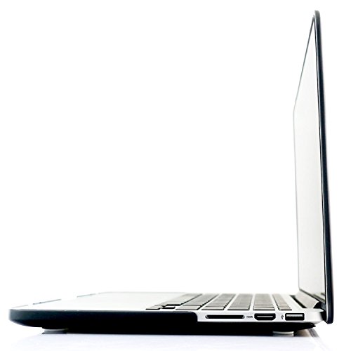 Image of Heartly Premium MacBook Flip Thin Hard Shell Rugged Armor Hybrid Bumper Back Case Cover for MacBook Pro 15 inch inch - Rugged Black