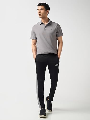 Image of TECHNOSPORT Men Mid Rise Slim Fit Active Running Track Pant - (MPOR95-123-P) Pack of 1