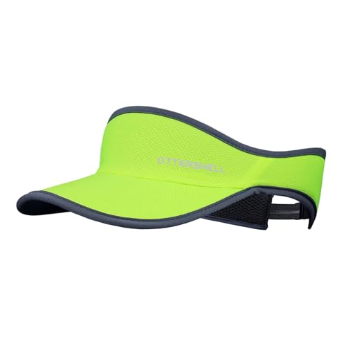 Ottershell Sports Sun Visor, Breathable Mesh. Adjustable Athletic Visor For Running, Tennis, Golf (Us, Alpha, One Size, Neon Yellow)