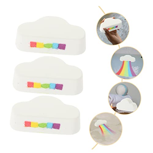 MERRYHAPY 3 Pecas Bolas De Sal De Banho Arco-íris Bombas De Spa Brinquedo De Banho Bomba De Sal De B