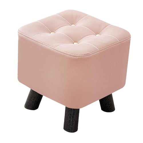 Repose-pieds carré rose petit tabouret de chambre moderne - 6