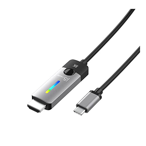 Câble USB-C vers HDMI 2.1 j5create 8K60Hz adaptateur écran PC TV haute vitesse et fluide