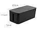 Resulzon Cable Management Cord Cover Wire Hider Box Concealer Organizer Protector System for Home Theater Entertainment Center Office School, 9.25 x 4.72 x 4.52 Inch (Mini,Black)