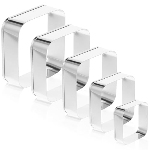 JJUNW Lot de 5 emporte-pièces carrés pour sandwich, fruits et légumes, moule à pâtisserie, emporte-pièce pour le déjeuner des enfants, emporte-pièce pour la pâtisserie
