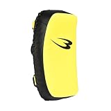 BODYMAKER(ボディメーカー) キックミットカーブ イエロー×ブラック ミット 空手 ボクシング キックボクシング 総合格闘技 ラッシュ 練習 打撃 コンビネーション キック カーフキック
