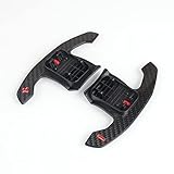 Jesusii Car Carbon Fiber Paddle Shifters for BMW G20 G30 F20 F30 F34 F12 F01 F48 F25 F26 F15 F16 2017 2018 2019, Steering Wheel Paddles (Red)