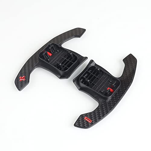 Jesusii Car Carbon Fiber Paddle Shifters for BMW G20 G30 F20 F30 F34 F12 F01 F48 F25 F26 F15 F16 2017 2018 2019, Steering Wheel Paddles (Red)