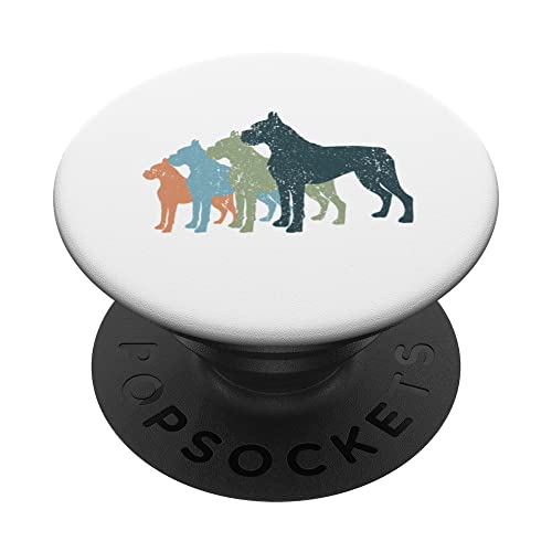 Silhouette de chien maman et papa – Boxer vintage PopSockets PopGrip Interchangeable Silhouette de chien maman et papa – Boxer vintage PopSockets PopGrip Interchangeable
