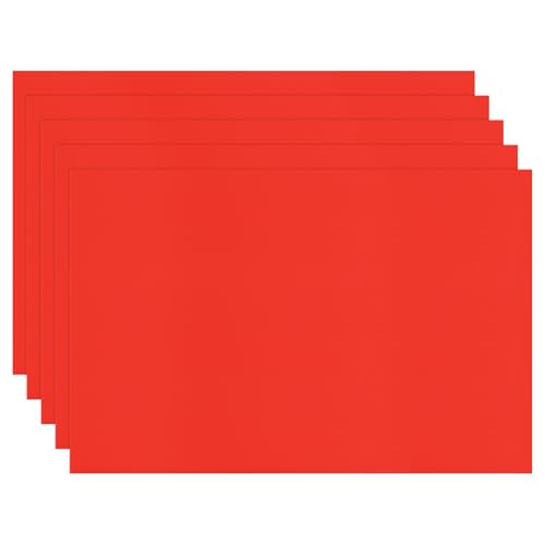 Image of M METERXITY 5-Pack Corrugated Plastic Sheets, 8 Inch x 12 Inch Waterproof Blank Corrugated Poster Board Yard Signs for Garage Sale /Office /Classroom /Party /Lawn Sign Road [3mm Thick, Red]