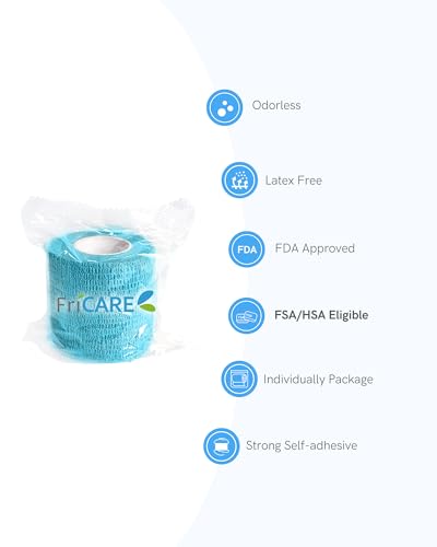 Image of FriCARE Self Adhesive Bandage Wrap, Medical Tape in First Aid Kit