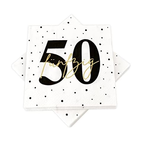 20 Servietten zum 50. Geburtstag 33x33 cm Cover