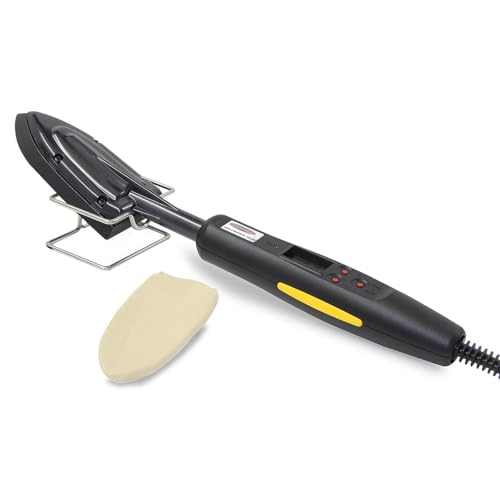 JAMARA 172130 Folienbügeleisen Digi Control Iron - Minibügeleisen für Modellbau und Patchwork, Basteln, Hobby, Teflonbeschichtet, Dititalanzeige, Stufenloser Temperaturregler
