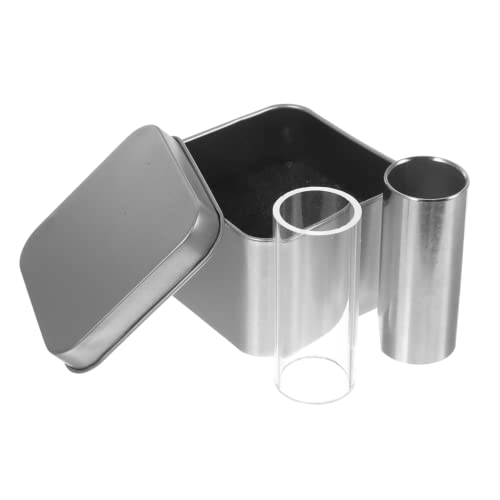Totority Beginner's Guitar Slide Kit 2 Pcs Metal Guitar Slide Ring Acrylic Finger Slider Enhance Your Guitar Play