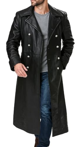 LP-FACON Mens WW2 German Military Officer Uniform Classic Black