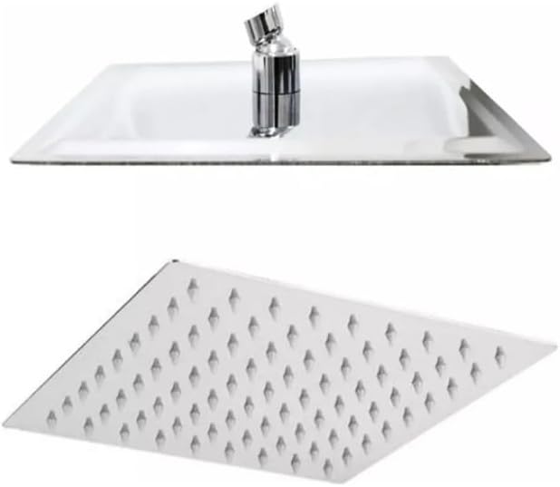 Chuveiro Ducha Inox Quadrado 20x20 Cromado Banheiro Área Externa Piscina