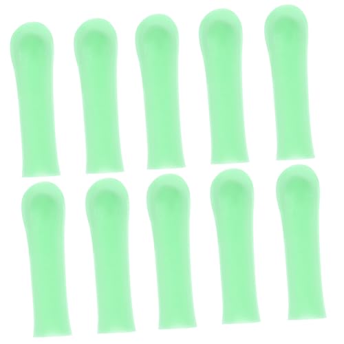 OHPHCALL 10pcs Soft Silicone Ear Spoon Sleeves Ear Piercing Cleaner Accessory Ear Scoop Covers for Earwax Removal