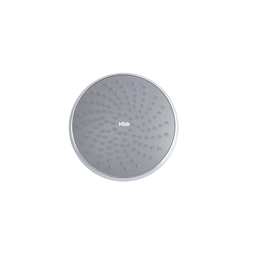 Image of Mila Premier (Chrome) Single Function Overhead Shower Head | Rain | Chrome Finish Round Showerhead for Wall Mount | Durable ABS Body, Wide Coverage, Easy Install | Bathroom Fitting (190mm)