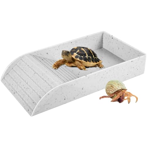 Eummy Gamelle à eau pour tortue - Bol de bain antidérapant avec rampe - En plastique - Accessoires pour tortue - Accessoires pour se prélasser et se baigner Eummy Gamelle à eau pour tortue - Bol de bain antidérapant avec rampe - En plastique - Accessoires pour tortue - Accessoires pour se prélasser et se baigner