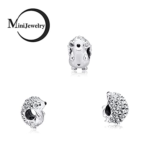Minijewelry Girls Animal Hedgehog Bead Charm For Bracelets Necklaces Pendants Sterling Silver Gift For Mom Girls Auntie Granddaughter Daughter Dad Friends Amily Birthday Christmas #TOP2