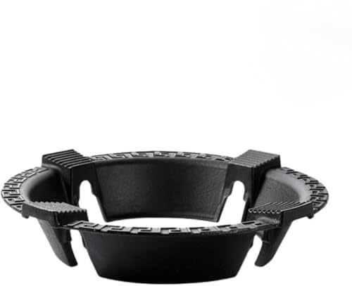 Ambety 過熱防止センサー対応補助五徳 ガスストーブラック 鋳鉄鍋リング 防風ストーブサポートリング パンホルダー スタンド8爪滑らない コンロガード 風よけ キッチンストーブバーナー ステンレス 中華鍋用 中華鍋サポートラックスタンド、中華鍋リング/