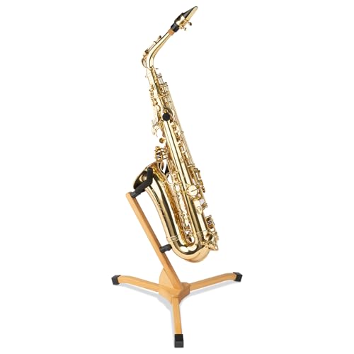 image for STRICH Saxophone Stand Display Holder For Alto/Tenor Sax, Wooden Sax F