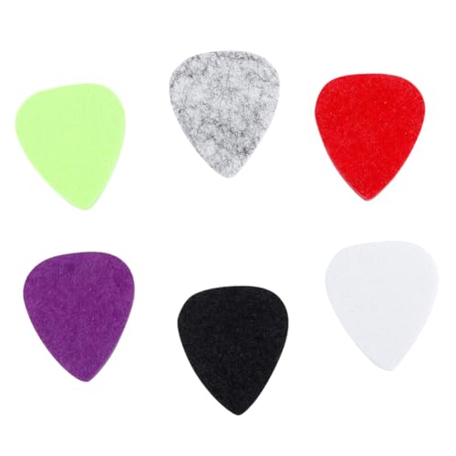 WEKADRIN 6個 羊毛フェルト製ウクレレ専用ピック 軽量耐久性 柔軟性 指にフィットし快適なグリップ ギター ウクレレ用アクセサリー