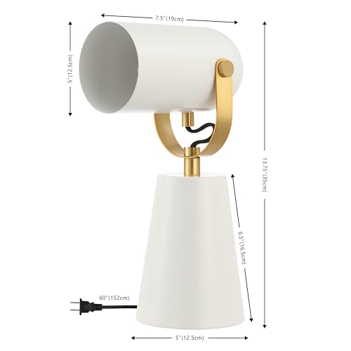Lámpara de mesa 13 pulg. color blanco/bronce miniatura 3