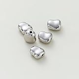 10 Piezas/Lote de Cuentas ovaladas con Forma de Piedra chapadas en Oro de 14 Quilates y 18 Quilates, espaciadoras Sueltas para Collar, para Hacer Joyas DIY.