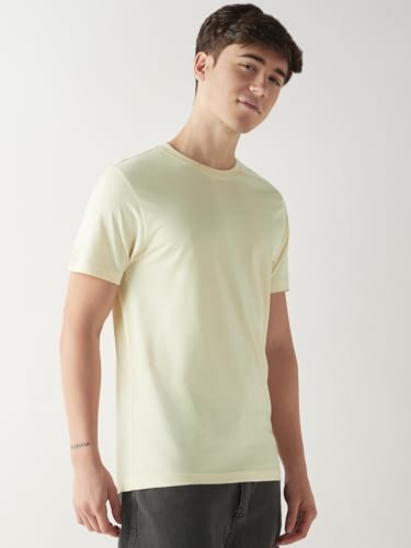 Image of Bewakoof Men's 100% Cotton Solid Regular Fit Half Sleeve Round Neck T-Shirt | Tshirt for Men Cotton| Casual Wear | Street Wear