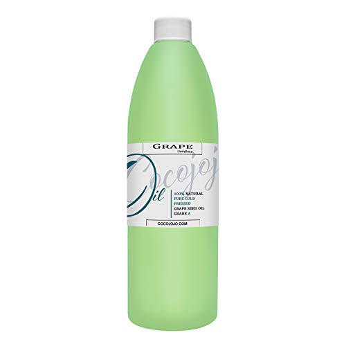 Grapeseed Oil - 16 Oz - 100% Pure Unrefined Natural Grape Seed Cold Pressed Virgin Bulk Unscented Carrier Oil For Hair Face Skin Body Nails Massage Moisturizing Premium Quality - Packaging May Vary #TOP1